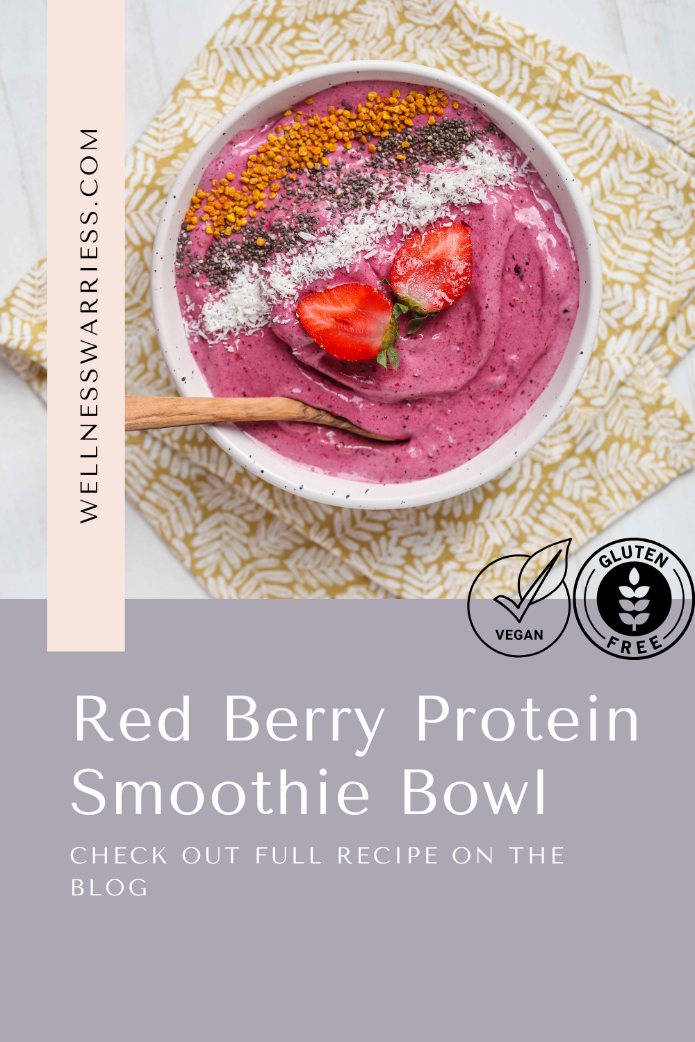 Red Berry Protein Smoothie Bowl | Energizing Vegan Breakfast